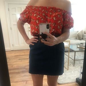 Forever 21 Off the Shoulder Crop Top